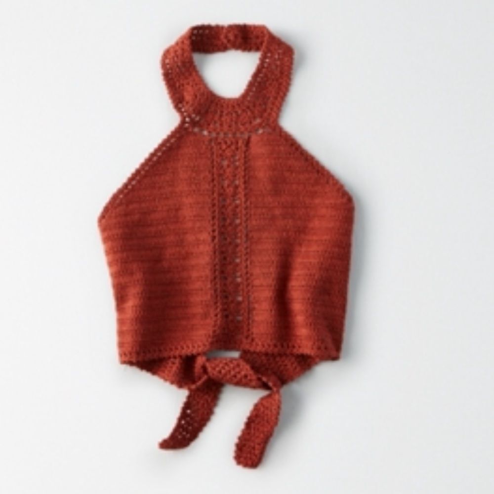 NWT American Eagle Outfitters Rust Halter Top - Picture 2 of 8